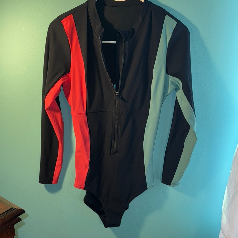 Sweaty Betty Sz M Tidal cut out One piece bathing suit wake surf suit - Picture 2 of 9